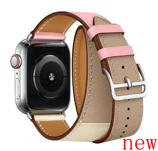 Браслет на запястье для Apple Watch, кожаный ремешок, 42 мм, 38 мм, 40 мм, 44 мм, браслет для iWatch, ремешок серии 5, 4, 3, 2, 1