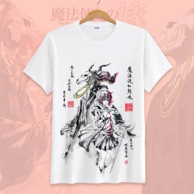 10 Футболка с аниме «Mahoutsukai no Yome The Ancient magus», футболка для невесты, парная футболка с короткими рукавами и рисунком, футболки, camiseta - Цвет: 10