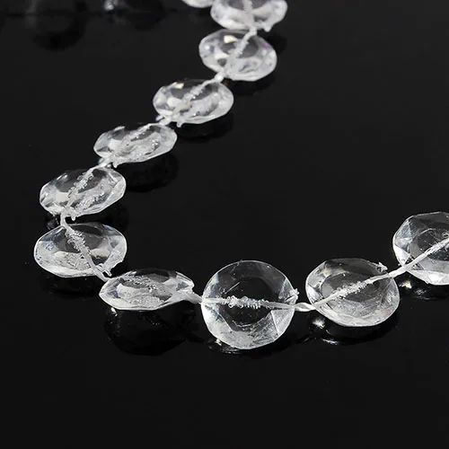 Прозрачная полимерная занавеска с бусинами 30 м | Дом и сад