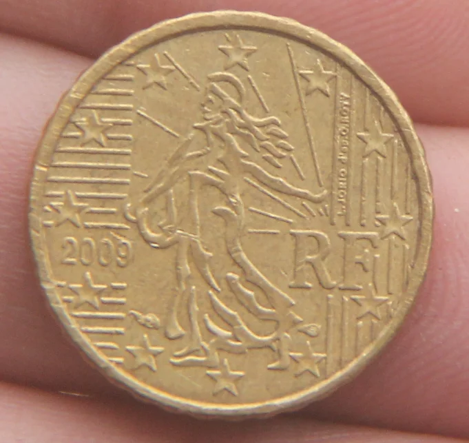 Франция 10 евро центов монеты ЕС Европа 100% настоящие и исходящие для коллекции