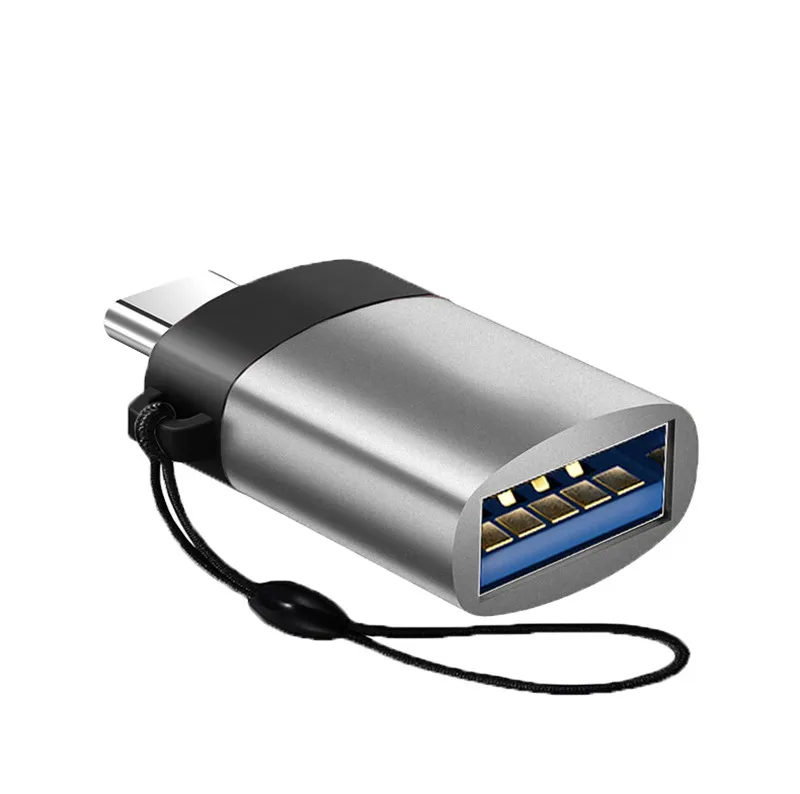 Адаптер OTG type-C к USB 3,0 для чтения флэш-накопитель Micro type C USB-C конвертер данных для зарядки клавиатуры мышь брелок на ремешке