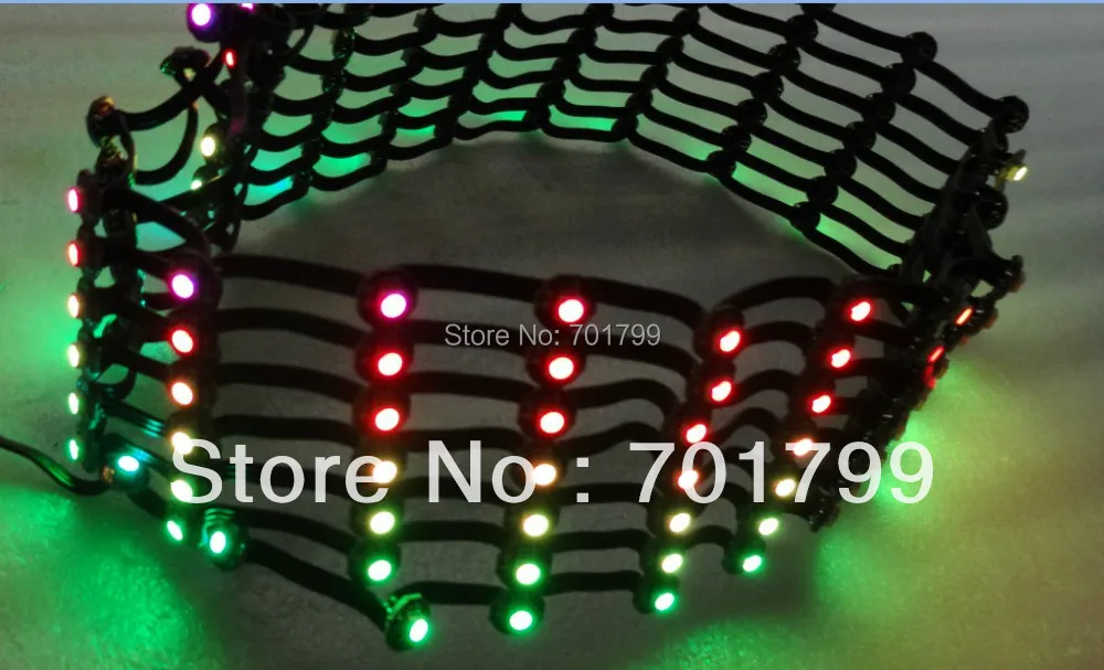 Черный пиксельный узел DC5V WS2811 led 5050 SMD 50 шт. струны Черные провода Расстояние между