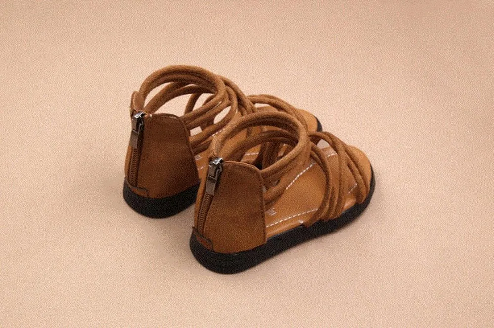 2017 г. Новая летняя детская обувь в Корейском стиле замшевые детские сандалии