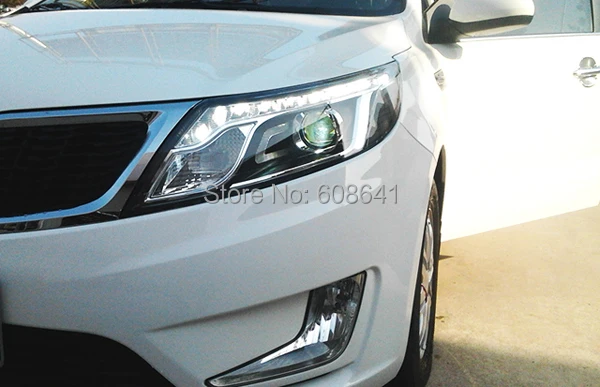 Для KIA RIO K2 светодиодный фара ангельские глазки объектив проектора 2011 2012 года