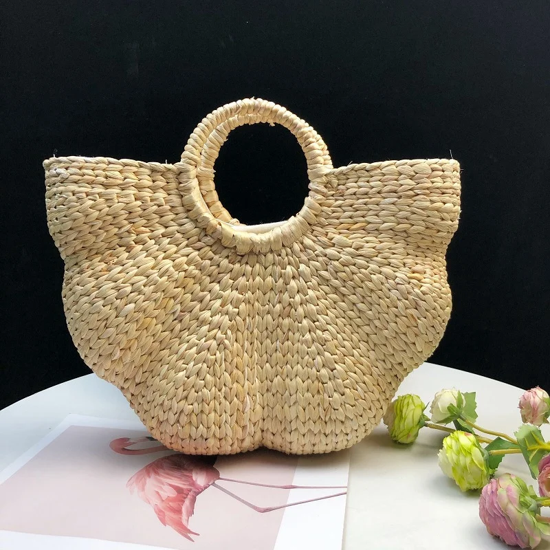 Сумка из ротанга Пляжная соломенная сумка сумка-корзина для женщин большая