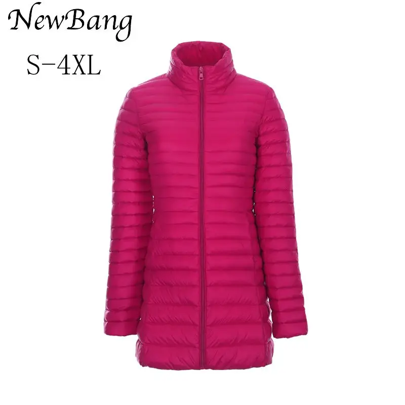 Бренд NewBang, 5XL, 6XL, 7XL, женский пуховик, женский ультра-светильник, пуховик на утином пуху, длинная куртка, плюс, осень, зима, парка, для женщин, s, ветровка