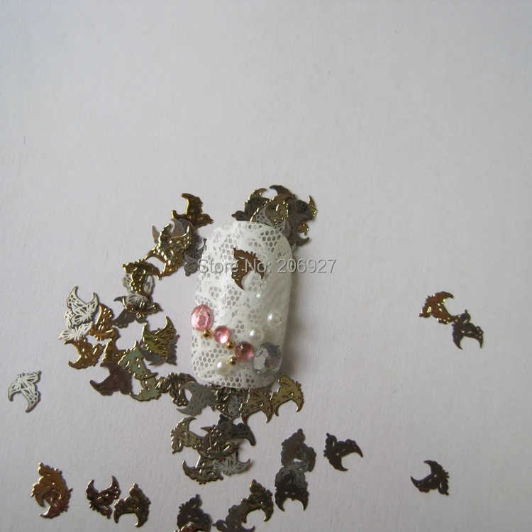 MS3-2 100 шт золотой милый Орел металлический стикер для дизайна ногтей украшение не