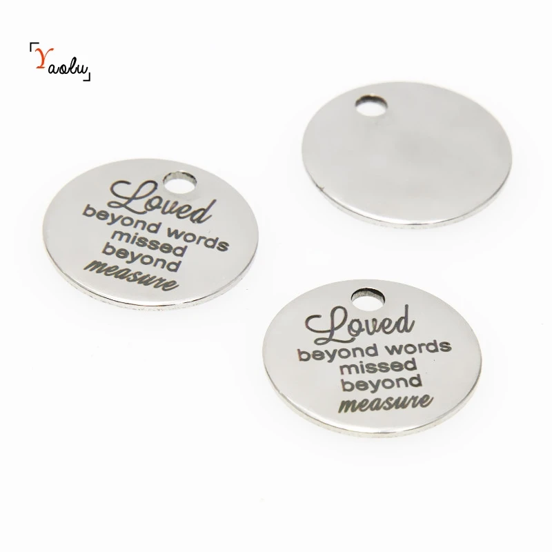 10 шт./лот Love charm beyond words measure Подвеска из нержавеющей стали 20 мм | Украшения и