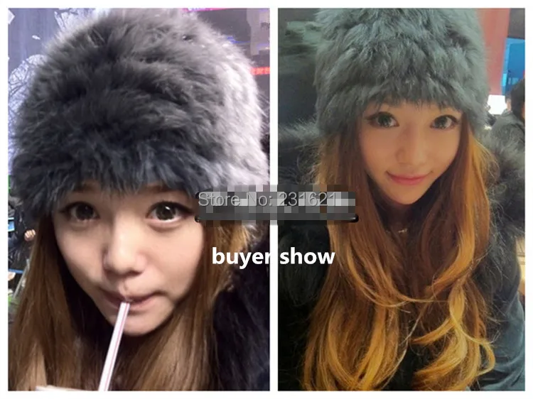 Хорошее качество! Осенне-зимняя женская вязаная шапка из 100% натурального