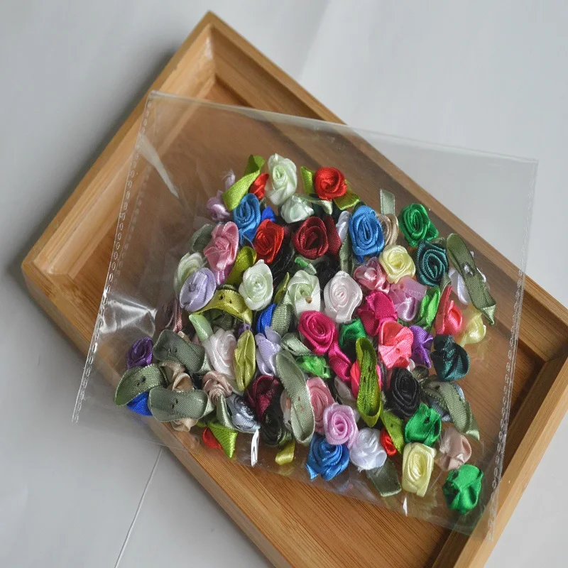 (100 шт./лот) 3D многоцветный diy органза цветок кружевная отделка ткань платье