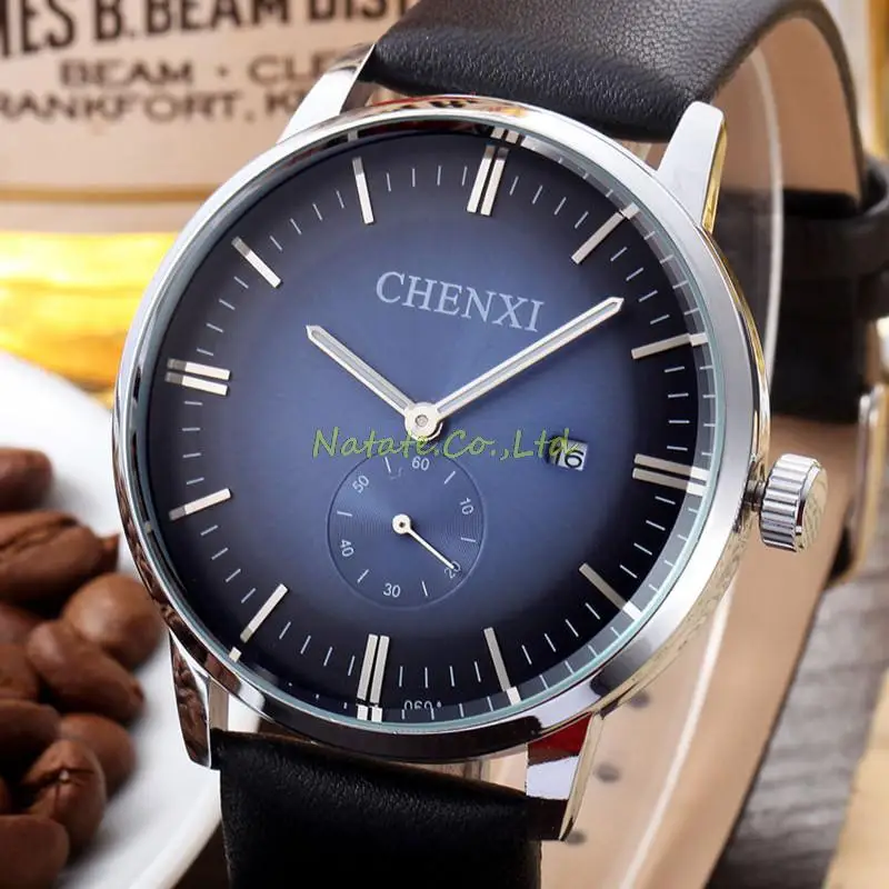 Мужские кварцевые часы NATATE CHENXI деловые от роскошного бренда повседневные