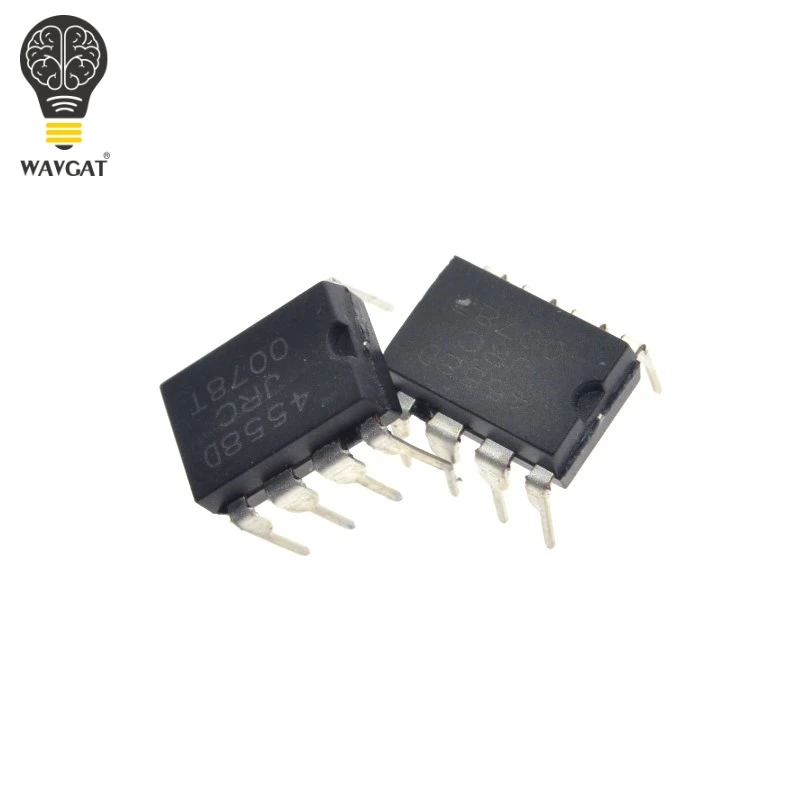 100PCS JRC4558 4558 4558D DIP-8 Integrate IC Chip DUAL OPERATIONAL AMPLIFIER Original and NEW | Электронные компоненты и