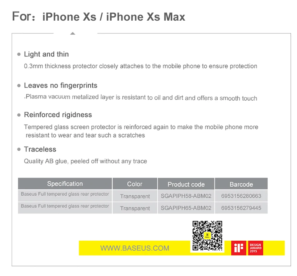 Прозрачная задняя защитная пленка Baseus для iPhone Xs Max Xr X S R Xsmax, защитная пленка из закаленного стекла для iPhone