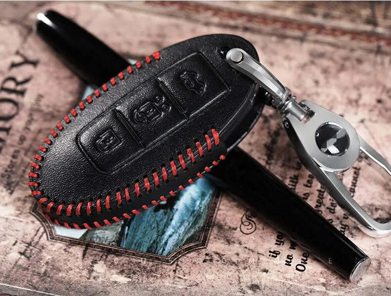 1 шт. автомобильные чехлы для ключей модные с красным проводом Nissan X-Trail Sunny New Sylphy