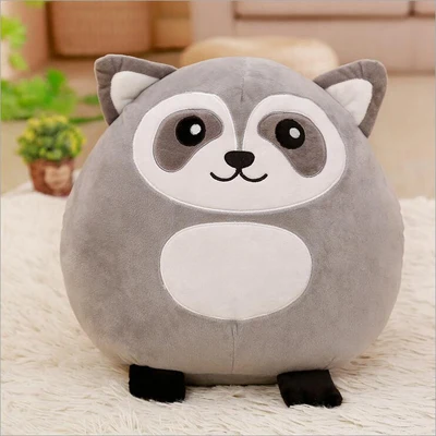 Raccoon Милая круглая жирная свинья Лисы Плюшевые игрушки чучело животное КРС енот кукла игрушка мягкая плюшевая подушка игрушка-подарок для детей - Цвет: Raccoon