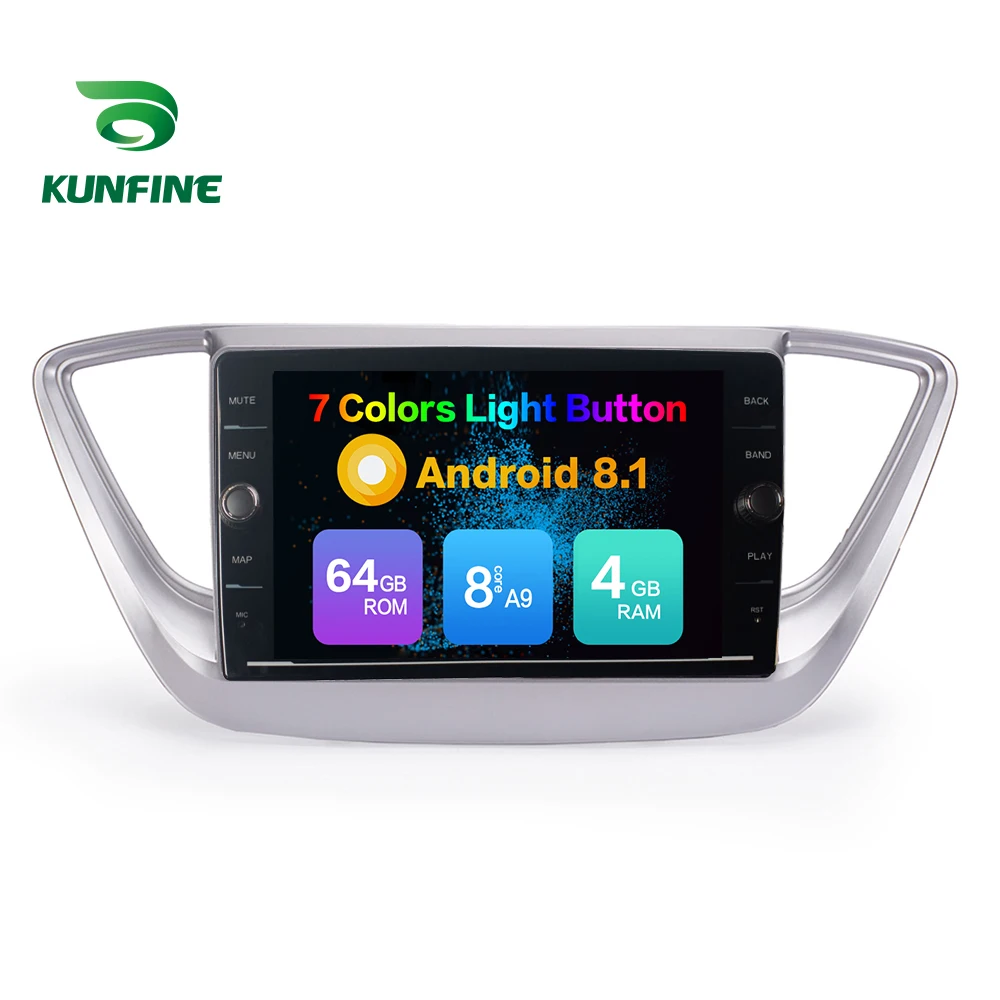 Восьмиядерный ПЗУ 64 ГБ Android 8 1 автомобильный DVD GPS навигационный плеер Deckless стерео