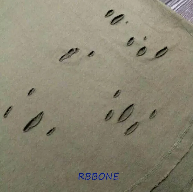 

Hip-hop T-shirt style Classic plain Hole scratches do old render joker Plus Long Short sleeve TEE shirt Long T-shirt