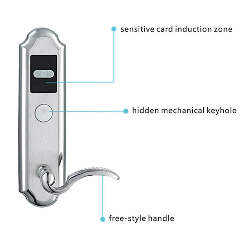 LACHCO электронный RFID карточный дверной замок с ключом для дома гостиницы квартиры