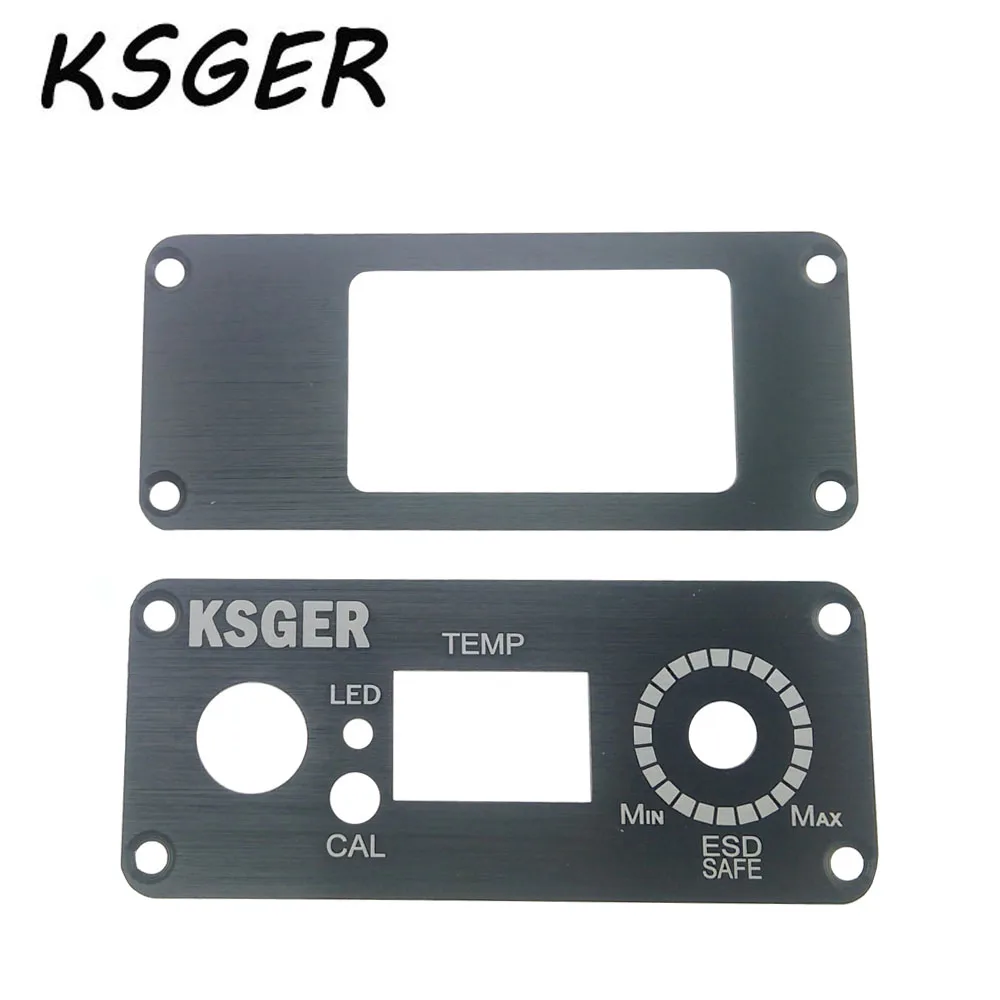 KSGER T12-D T12 цифровой контроллер температуры паяльник станция алюминиевый черный корпус чехол с розеткой питания