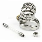 Пояс верности для пениса из нержавеющей стали 304, Мужской Пояс верности с уретральным катетером, БДСМ, интимные игрушки для мужчин