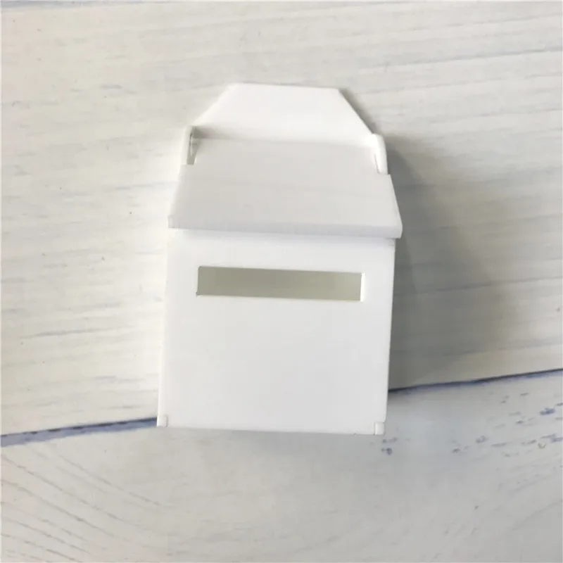 white Mail Box 1:12 миниатюрный деревянный цвет ручной работы DIY почтовая коробка отличный подарок для детей, прикидываемый игровой магический зуб ярмарка почтовая коробка WTH светодиодный светильник - Цвет: white Mail Box