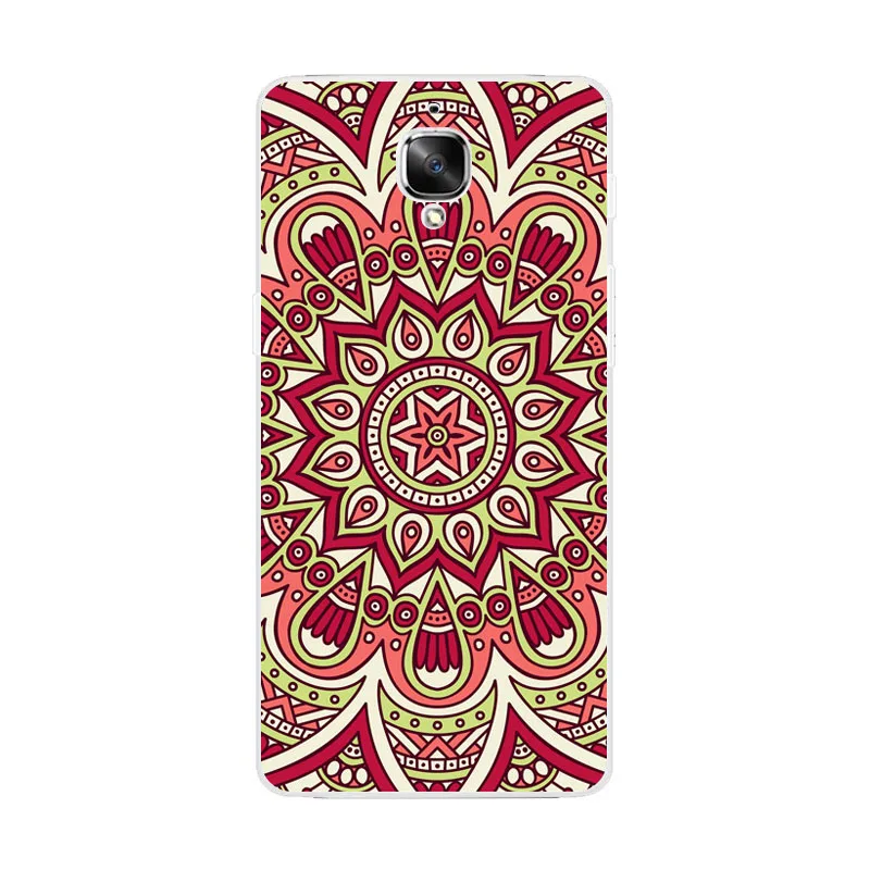 Oneplus 3 A3000 случае кремния Мандала мультфильм живопись ТПУ Мягкая задняя крышка для