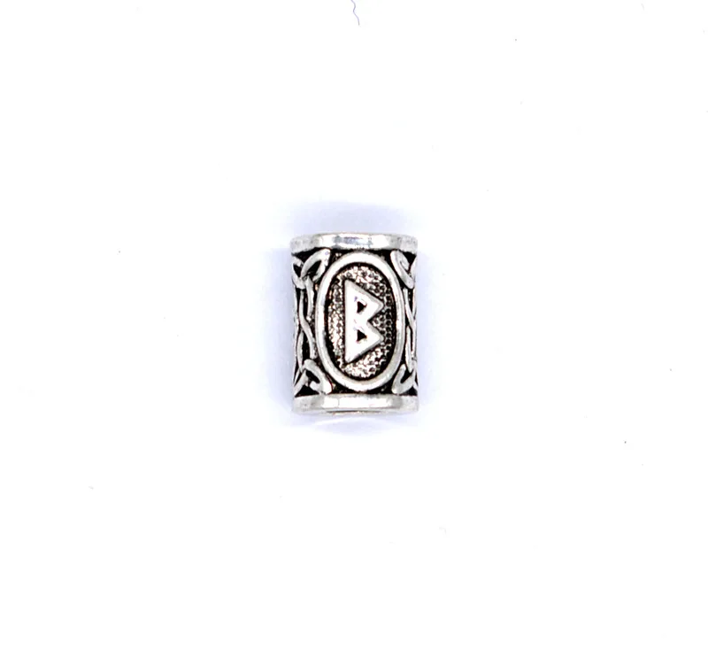 6 antique silver 5 шт./лот, античные бронзовые античные серебряные бусины в виде руны викингов, подвески для браслета, ожерелья или волос, настоящие фотографии - Цвет: 6 antique silver