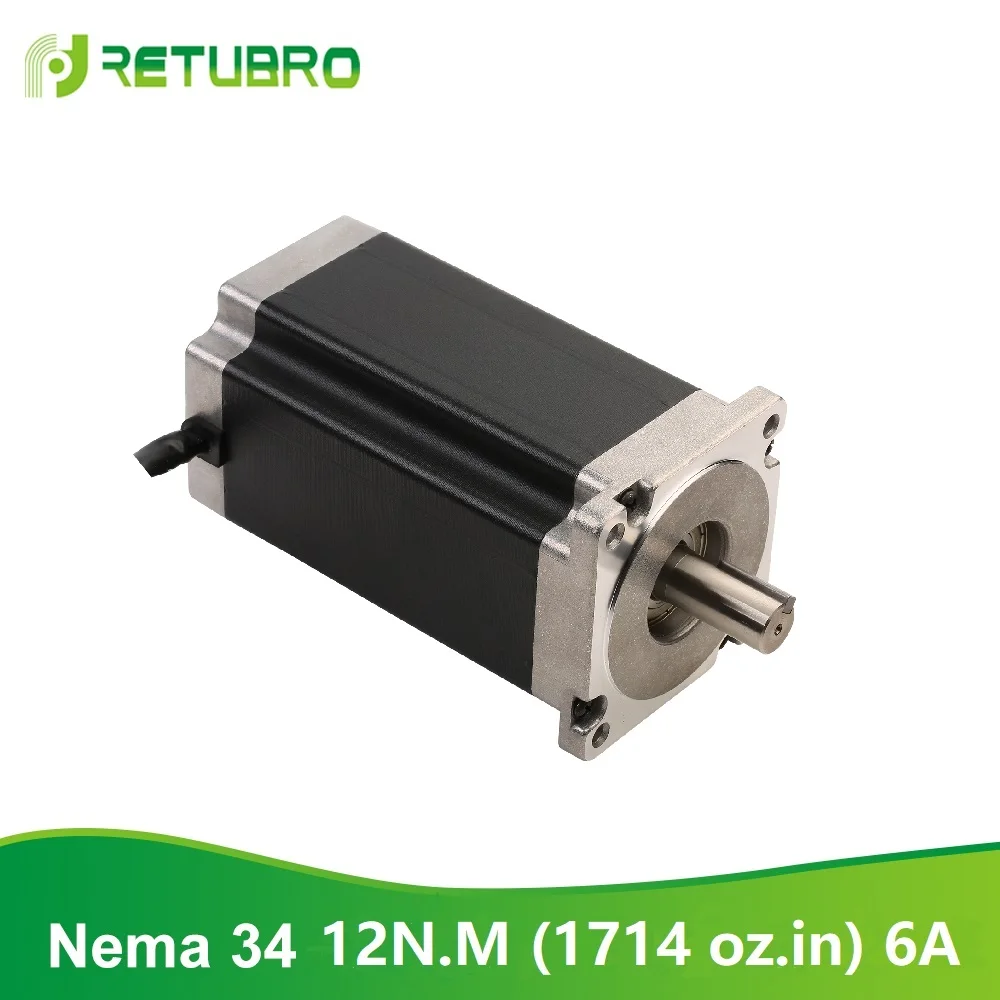 Шаговый двигатель RETUBRO Nema 34 12 нм 6 А 4 / 8 проводов гибридный с открытым контуром 2