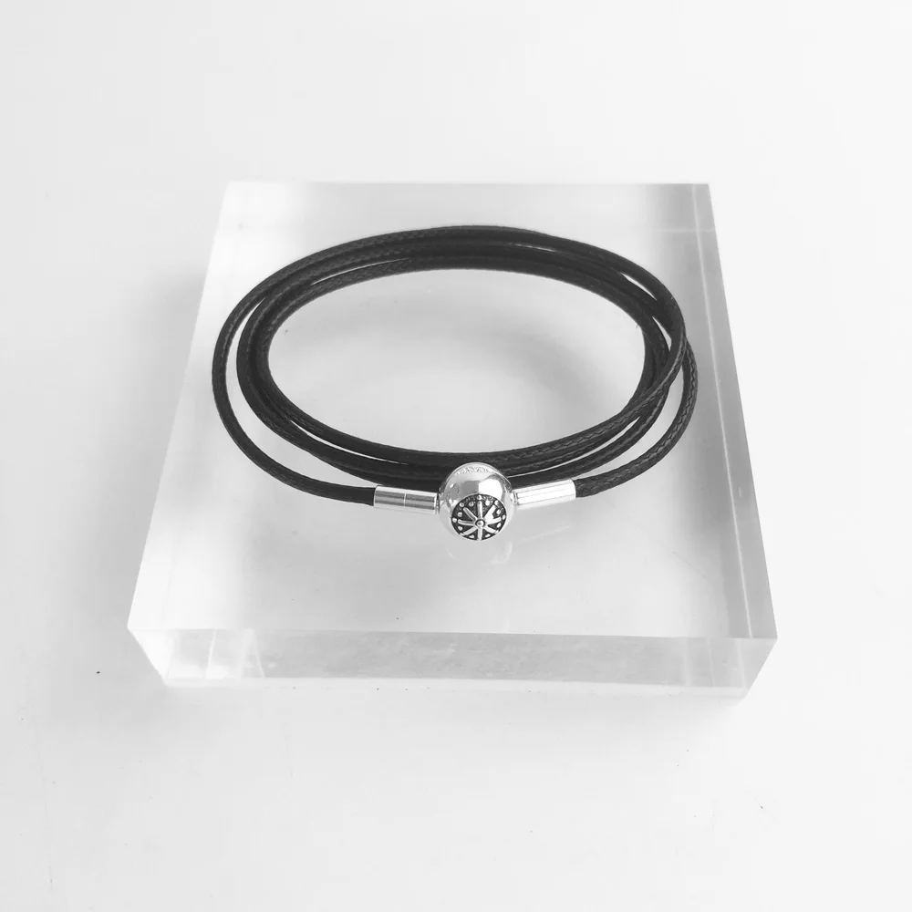 Простое Ожерелье из вощеного хлопка черного цвета модные ювелирные изделия