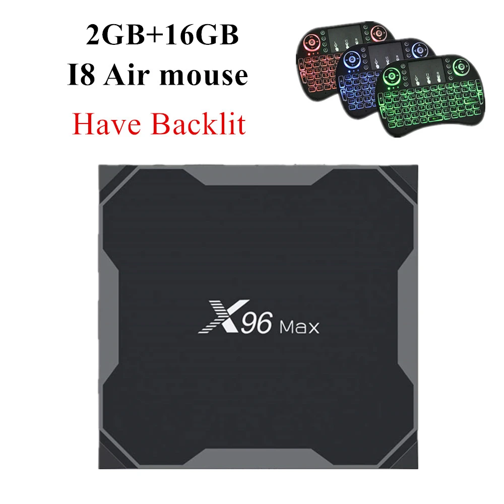 X96 Max Смарт ТВ приставка Android 8,1 Amlogic S905X2 LPDDR4 Четырехъядерный 4 Гб 64 Гб 2,4G и 5 ГГц Wifi BT 1000M 4K X96Max ТВ приставка - Цвет: max 2 16GB I8