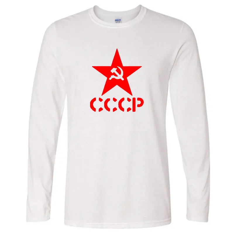 Горячая Распродажа 2018 новый бренд СССР русский футболки для мужчин Советского