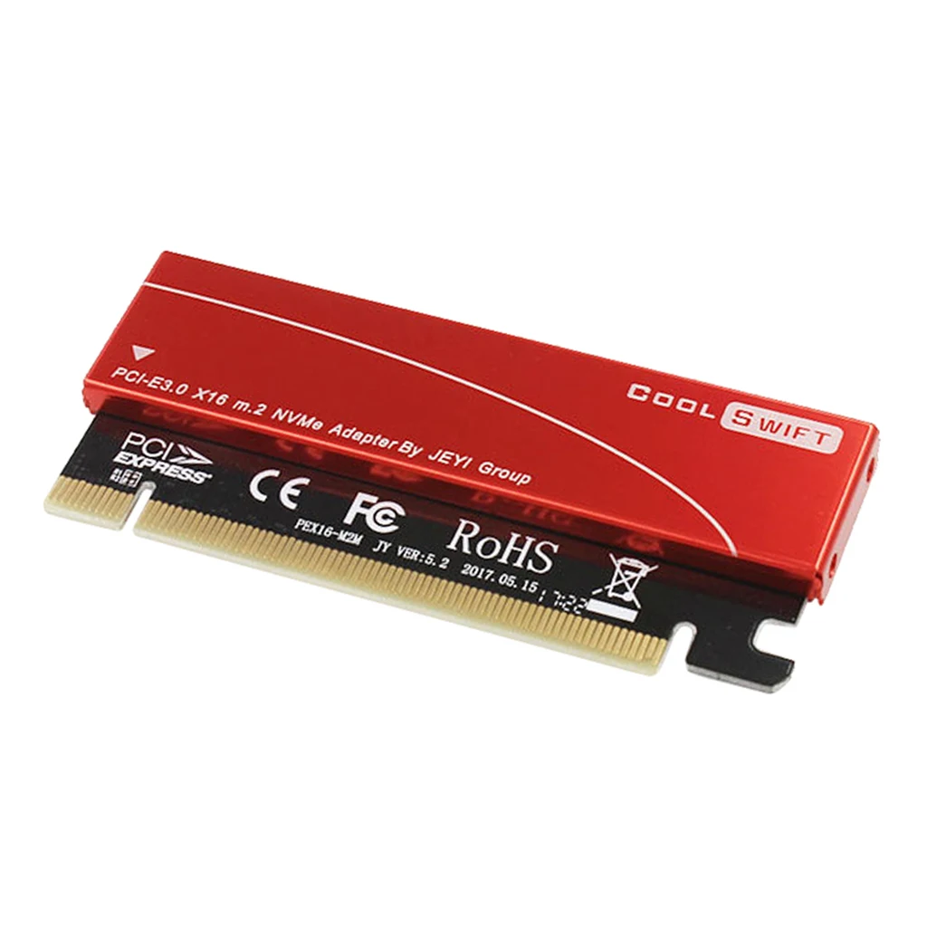 Адаптер Dovewill NVMe M.2 NGFF SSD на PCIE 3 0 X16 Расширительная карта с теплоотводом чехол +