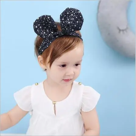 1 шт. Новый Банни тюрбан головная повязка звезда круглый ободок с кроличьими