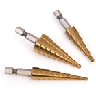 3 шт., титановые ступенчатые сверла из быстрорежущей стали, 3-12 мм, 4-12 мм, 4-20 мм