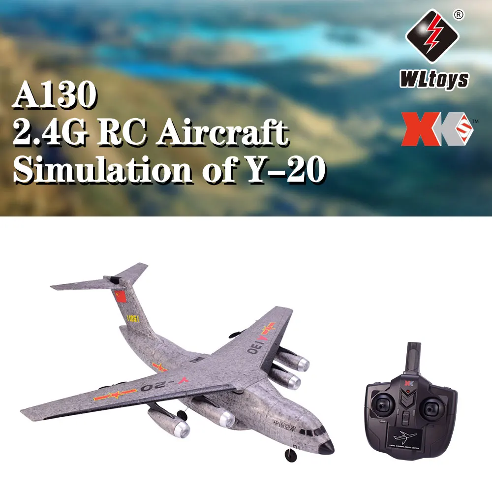 WLToys XK A130 RC самолет 2 4G 3CH Y 20 модель военный транспорт 500 мм EPP пульт дистанционного