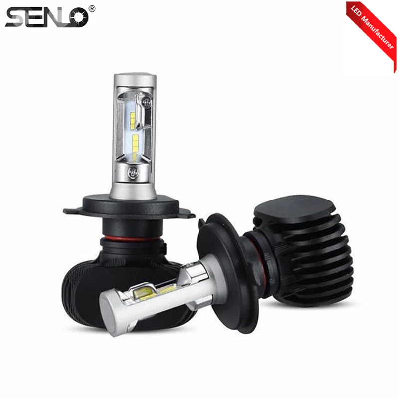 

2 Pcs Newest Auto S1 Headlights Car Head light Lamp H7 H4 LED HB4 9007 H1 H3 880 H13 5202 Car LED Bulb H8 H11 HB3 9004 CSP Chips
