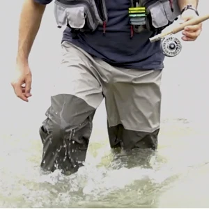 8 Fans Men’s Women Fishing Waist Waders 3 Layer Durable Breathable Waterproof with Neoprene Knee Pad Waist Waders