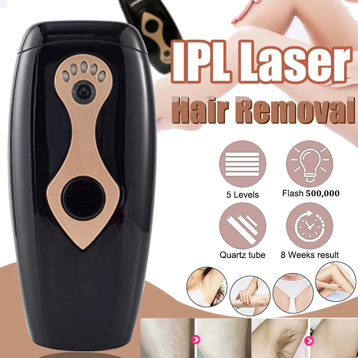Эпилятор лазерный интенсивный с импульсным светом 5 режимов 500000 вспышек | Красота