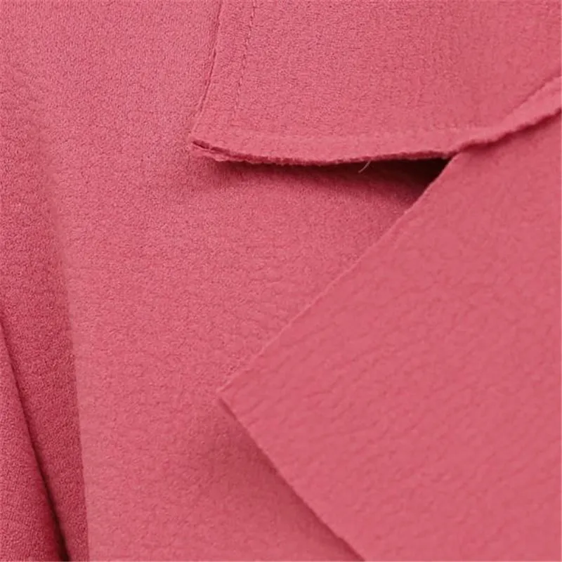 

2018 Middle-aged women autumn and winter windbreaker jacket women's woolen thin coat new fashion big size female outerwear A0645