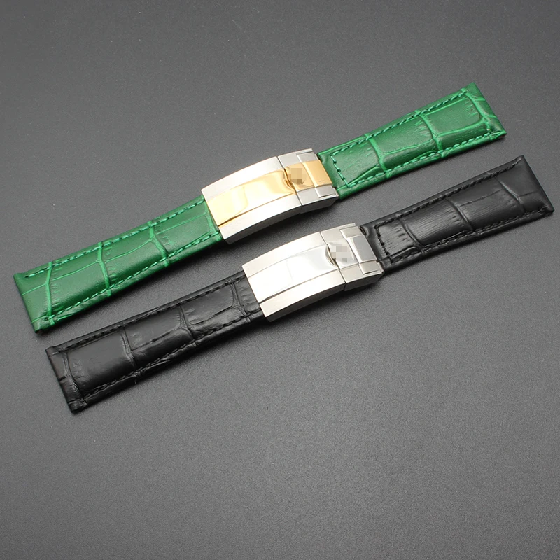 Подходит для часов Rx с кожаным ремешком мужчин 20 мм яхта черный зеленый вода ghost