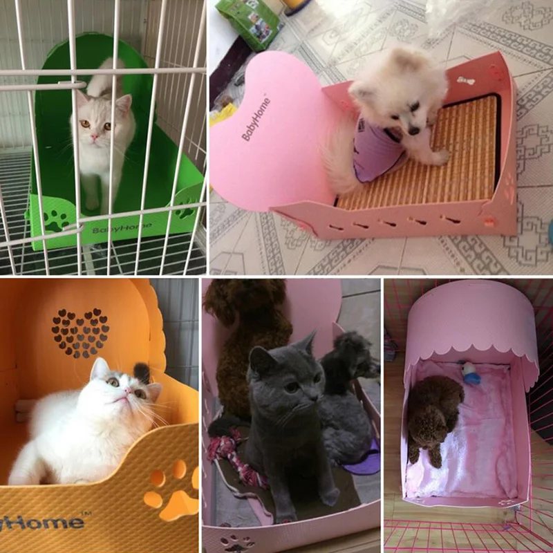 Мягкая теплая кровать для собак кошек дома Teddy полосатая питомцев котят питбулл