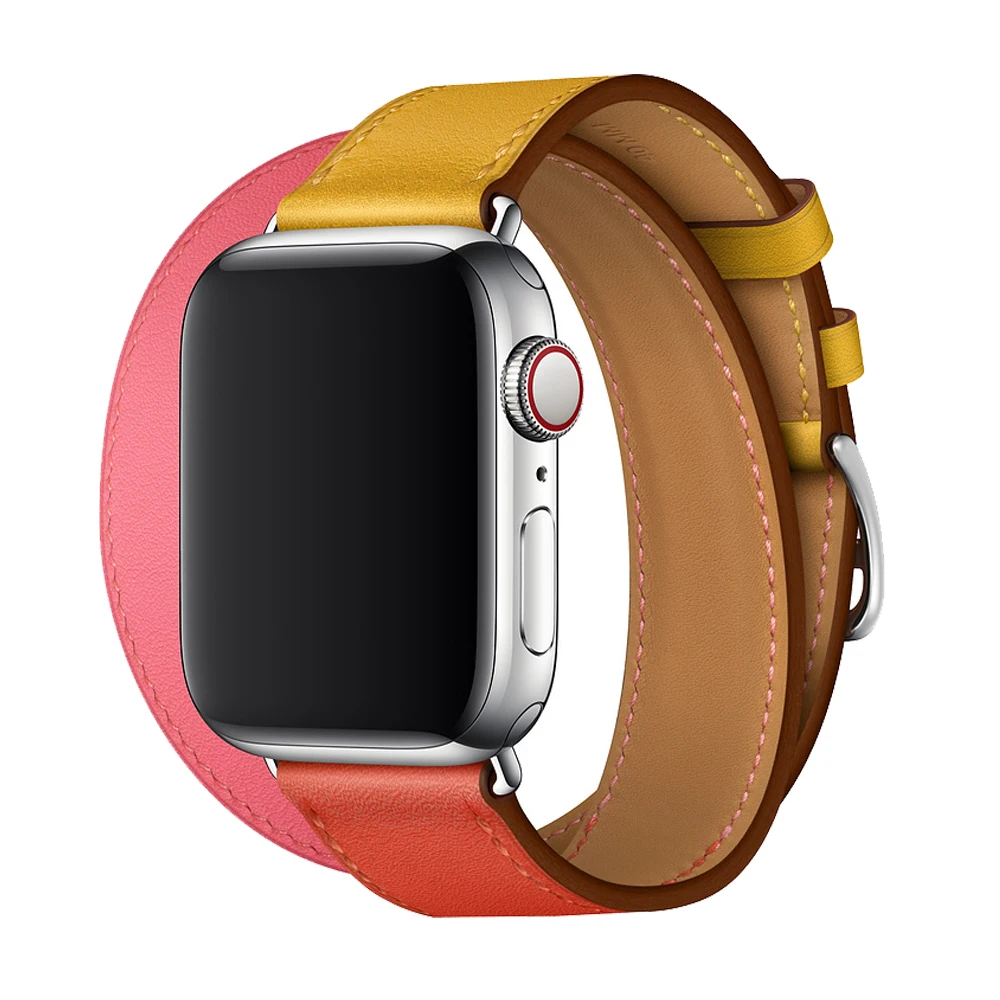 Кожаный ремешок EIMO для apple watch band 4 3 iwatch band 42 мм 38 мм 44 мм 40 мм из натуральной кожи один тур Браслет ремень ремешок для часов