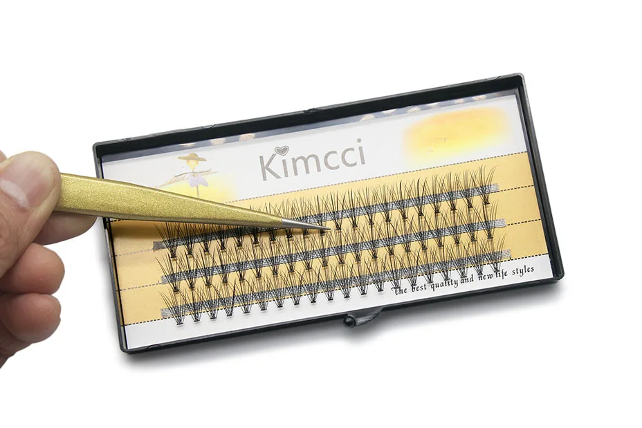 Kimcci большая емкость 60 пряди 10D ресницы для наращивания 0,1 мм толщина настоящая норковая полоса ресницы Индивидуальные ресницы натуральные ресницы