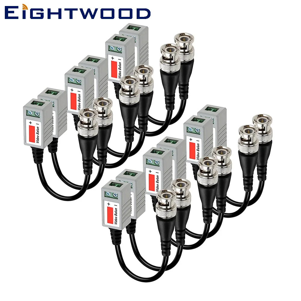 Eightwood Mini HD VIMVIP CCTV BNC Video Balun transmiс разъемом Male для камеры CB Radio 6 пар | Автомобили и