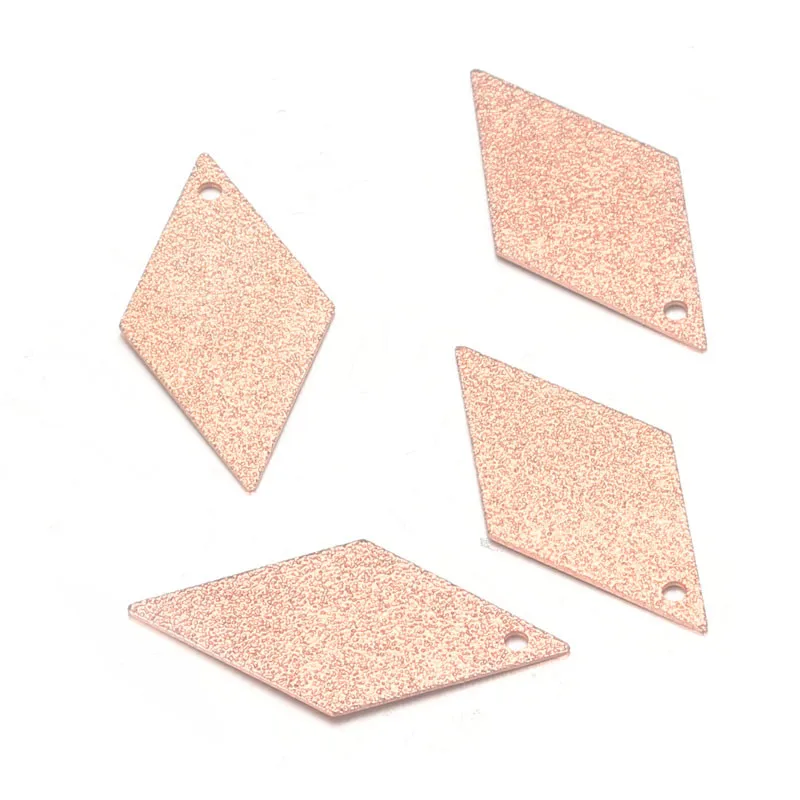KC gold 50 шт./лот, Геометрическая серия, призматические латунные подвески золотого и серебряного цвета, пустые штамповочные бирки для изготовления ювелирных изделий - Окраска металла: KC gold