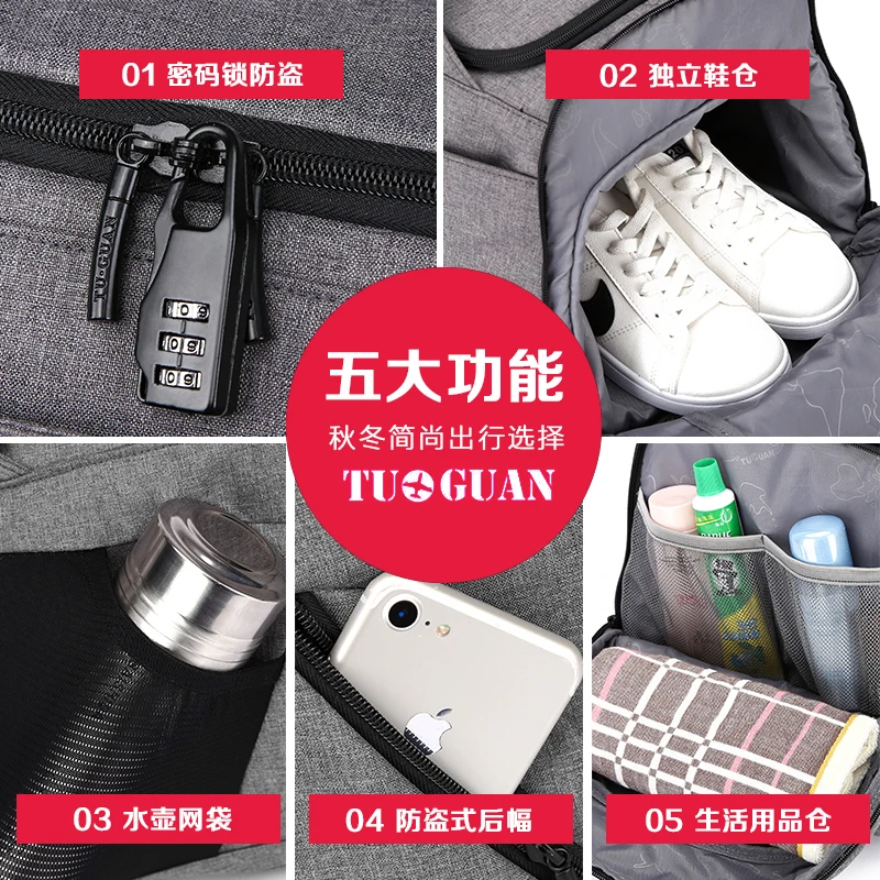 Multifunction Men Travel Bags Anti Theft Male Bag Portable Travel Duffel Bags for Man Large Capacity Shoulder Handbag Back Pack