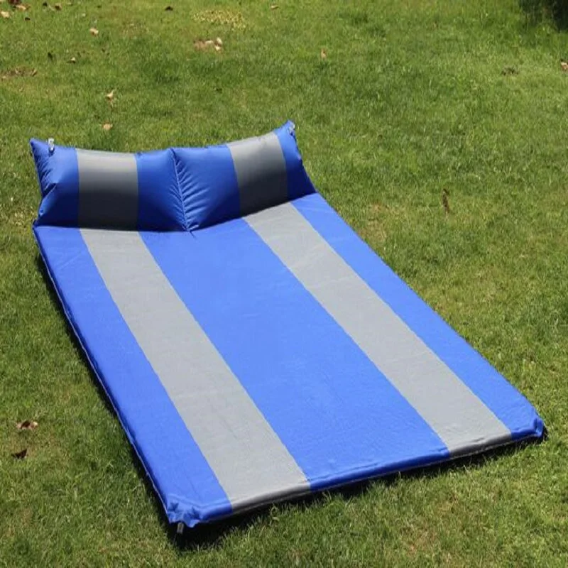 

Double camping automatic inflatable sleeping pad Thickening and widening Easy to carry natural hiking double outdoor air bed