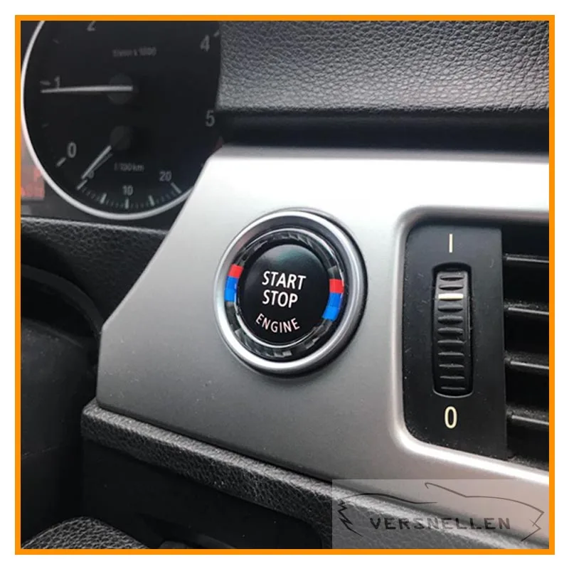 Для bmw e90 e92 e93 аксессуары 3 серии углеродное волокно автомобильный двигатель старт