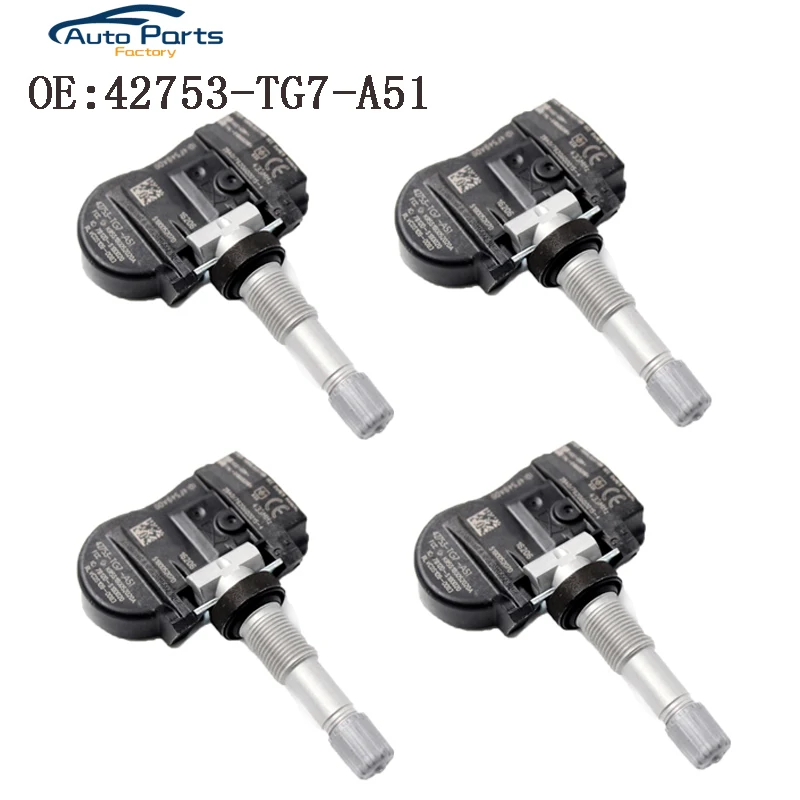 Датчик давления в шинах TPMS, 4 шт., для 2016-2017 Honda Pilot 42753TG7A51, 42753-TG7-A51