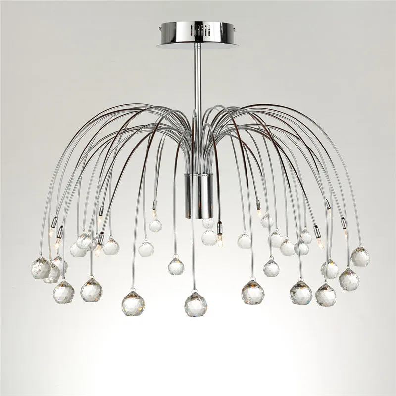 Современные Роскошные хрустальные 10 огней барабан форма фейерверка потолочный